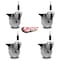 Service Caster 4'' Nylon Swivel 7/8'' Expanding Stem Caster Set with Brake, 4PK SCC-EX20S414-NYS-PLB-78-4 - alternate 4